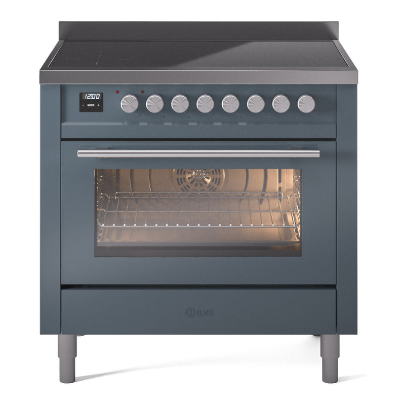 ILVE Professional Plus II 36-Inch Induction Range in Blue Grey (UPI366WMPBG)