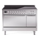 ILVE Professional Plus II 48-Inch 3.5 + 1.52 Cu. Ft. Induction Range with 6 Elements and Solid Door Oven in Stainless Steel (UPI486QMPSS)