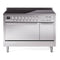 ILVE Professional Plus II 48-Inch 3.5 + 1.52 Cu. Ft. Induction Range with 6 Elements and Solid Door Oven in Stainless Steel (UPI486QMPSS)