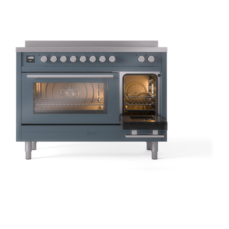 ILVE Professional Plus II 48-Inch Induction Range in Blue Grey (UPI486WMPBG)