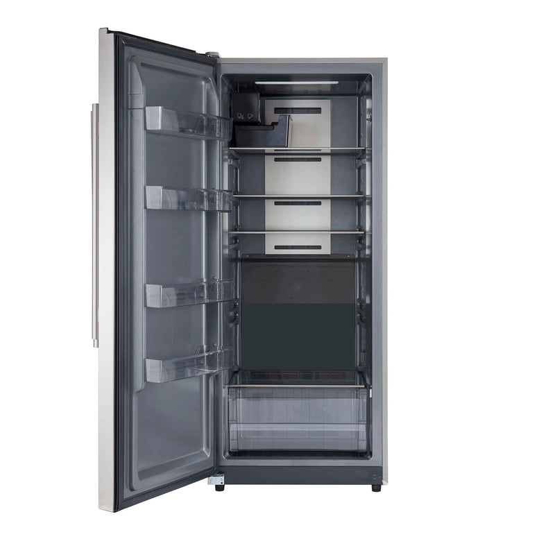 Forno Fortezza 28-Inch Left-Swing Freezer in Stainless Steel with Automatic Ice Maker (FFFFD1738-28LS)
