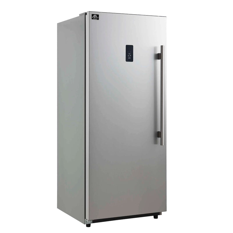 Forno Fortezza 28-Inch Left-Swing Freezer in Stainless Steel with Automatic Ice Maker (FFFFD1738-28LS)