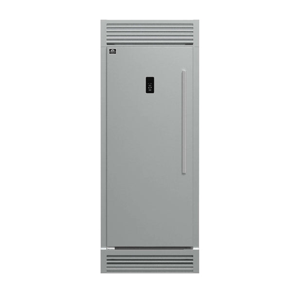 Forno Fortezza 32-Inch Left-Swing Freezer with Trim Grill in Stainless Steel, with Automatic Ice Maker (FFFFD1738-32LSG)