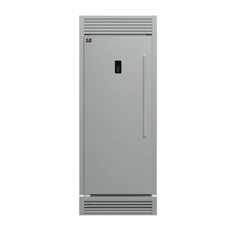 Forno Fortezza 32-Inch Left-Swing Freezer with Trim Grill in Stainless Steel, with Automatic Ice Maker (FFFFD1738-32LSG)