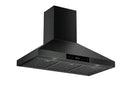 Hauslane 30-Inch Wall Mount Range Hood in Matte Black, Convertible & Suitable for High Ceiling (WM-538BLK-30)