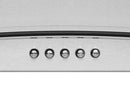 Hauslane 30-Inch Wall Mount Range Hood with Tempered Glass and Stainless Steel (WM-600SS-30)