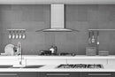 Hauslane 30-Inch Wall Mount Range Hood with Tempered Glass and Stainless Steel (WM-600SS-30)