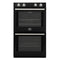 Forno Vomero 30-Inch Double Wall Oven with 10 cu.ft Total Capacity in Black with Stainless Steel Handle (FBOEL1324-30BLK)