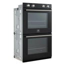 Forno Vomero 30-Inch Double Wall Oven with 10 cu.ft Total Capacity in Black with Stainless Steel Handle (FBOEL1324-30BLK)