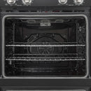 Forno Vomero 30-Inch Double Wall Oven with 10 cu.ft Total Capacity in Black with Stainless Steel Handle (FBOEL1324-30BLK)