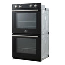 Forno Vomero 30-Inch Double Wall Oven with 10 cu.ft Total Capacity in Black with Stainless Steel Handle (FBOEL1324-30BLK)