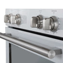 Forno Vomero 30-Inch Double Wall Oven with 10 cu.ft Total Capacity in White with Stainless Steel Handle (FBOEL1324-30WHT)