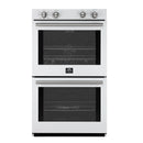 Forno Vomero 30-Inch Double Wall Oven with 10 cu.ft Total Capacity in White with Stainless Steel Handle (FBOEL1324-30WHT)