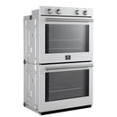 Forno 2-Piece Appliance Package - 30-Inch Vomero Double Wall Oven & 30-Inch Microwave Oven in White with Stainless Steel Handle