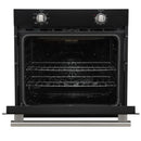 Forno Vomero 30-Inch Wall Oven with 5 cu.ft Total Capacity in Black with Antique Brass Handle (FBOEL1370-30BLK)
