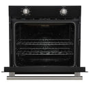 Forno 2-Piece Appliance Package - 30-Inch Vomero Wall Oven & 30-Inch Microwave Oven in Black with Antique Brass Handle