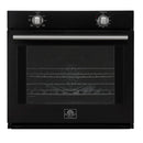 Forno 2-Piece Appliance Package - 30-Inch Vomero Wall Oven & 30-Inch Microwave Oven in Black with Stainless Steel Handle