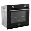 Forno 2-Piece Appliance Package - 30-Inch Vomero Wall Oven & 30-Inch Microwave Oven in Black with Stainless Steel Handle