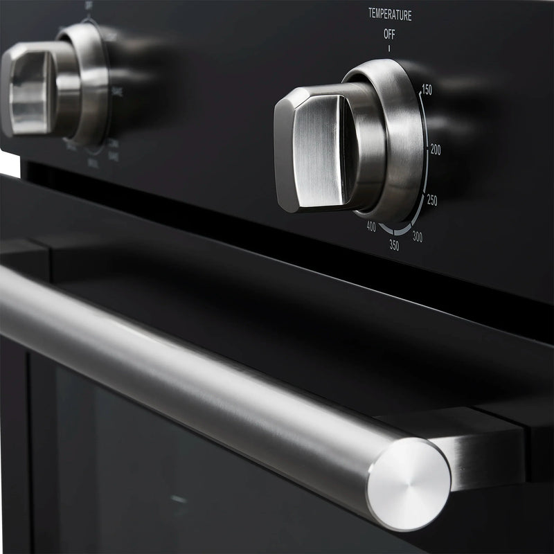 Forno 2-Piece Appliance Package - 30-Inch Vomero Wall Oven & 30-Inch Microwave Oven in Black with Stainless Steel Handle