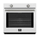 Forno Vomero 30-Inch Wall Oven with 5 cu.ft Total Capacity in White with Stainless Steel Handle (FBOEL1370-30WHT)