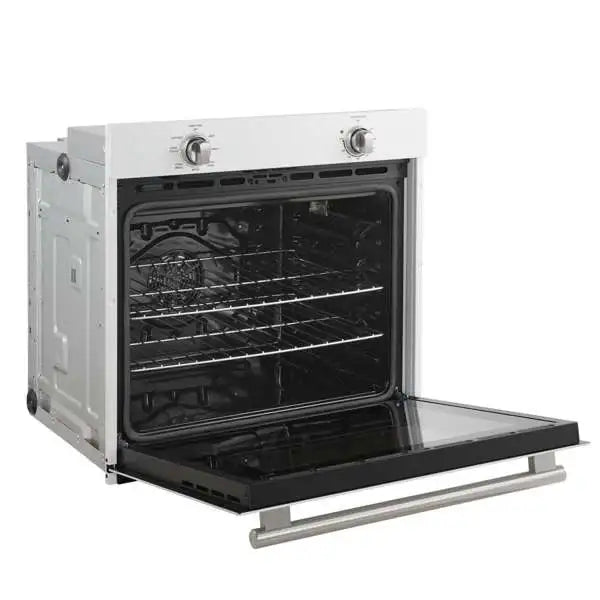 Forno Vomero 30-Inch Wall Oven with 5 cu.ft Total Capacity in White with Stainless Steel Handle (FBOEL1370-30WHT)