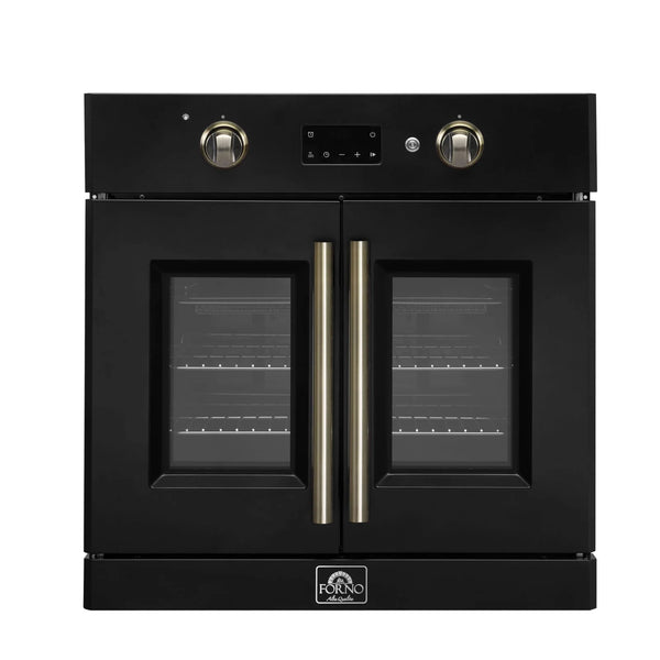 Forno Asti 30-Inch Electric French Door Wall Oven in Black (FBOEL1333-30BLK)