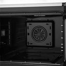 Forno Asti 30-Inch French Door Electric Wall Oven in White with Antique Brass Handles (FBOEL1333-30WHT)