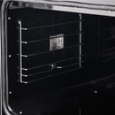 Forno Asti 30-Inch French Door Electric Wall Oven in White with Antique Brass Handles (FBOEL1333-30WHT)