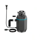 Forno Acqua BrightDiamond Black Onyx 1HP Super Quiet Garbage Disposal Corded with Motion Sensor Cabinet Light & Pre-Wired Air Switch (WDD100TA1BO)