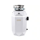 Forno Acqua BrightDiamond Moonstone 3/4HP Super Quiet Garbage Disposal Corded with Motion Sensor Cabinet Light & Pre-Wired Air Switch (WDD075TA2MS)