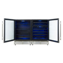 Forno Gemello 48-Inch 9.6 Cu. Ft. Side-by-Side Wine and Beverage Cooler in Stainless Steel (FWCDR6699-48S)