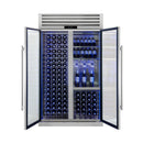 FORNO Abruzzo 48-Inch Dual Zone Wine Cooler with 30 Cu.Ft., 130 bottles, Display & Service Shelves, Stemware Racks, Rust Resistant (FWCDR6680-48S)