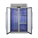 FORNO Abruzzo 48-Inch Dual Zone Wine Cooler with 30 Cu.Ft., 130 bottles, Display & Service Shelves, Stemware Racks, Rust Resistant (FWCDR6680-48S)