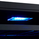 Forno Gemello 48-Inch 9.6 Cu. Ft. Side-by-Side Wine and Beverage Cooler in Black with Antique Brass Handle (FWCDR6699-48BLK)