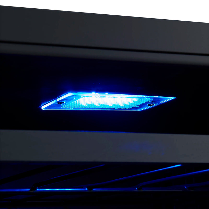 Forno Gemello 48-Inch 9.6 Cu. Ft. Side-by-Side Wine and Beverage Cooler in Black with Antique Brass Handle (FWCDR6699-48BLK)