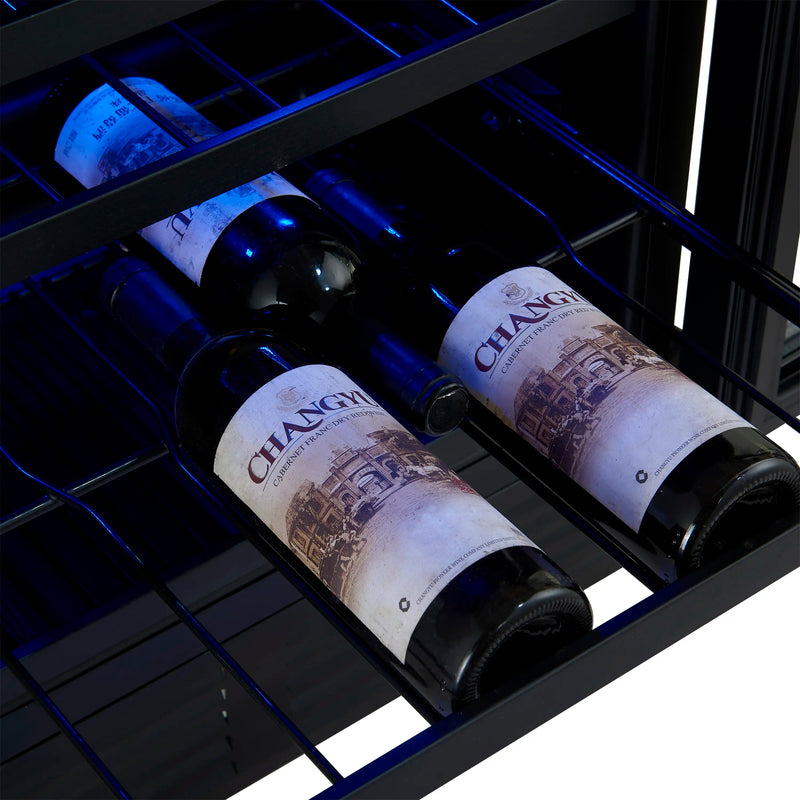 Forno Gemello 48-Inch 9.6 Cu. Ft. Side-by-Side Wine and Beverage Cooler in Stainless Steel (FWCDR6699-48S)