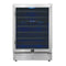 Forno Bachino 24-Inch Wine Cooler in Stainless Steel with LED Lighting, Triple Glass Door, & 51 Bottle Capacity (FWCDR6634-24S)