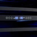 Forno Gemello 48-Inch 9.6 Cu. Ft. Side-by-Side Wine and Beverage Cooler in White with Antique Brass Handle (FWCDR6699-48WHT)