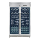 FORNO Abruzzo 48-Inch Dual Zone Wine Cooler with 102 Bottles, 24 Cu. Ft., Green Acrylic Holders & Black Shelves (FWCDR6610-48S)