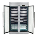 FORNO Abruzzo 48-Inch Dual Zone Wine Cooler with 102 Bottles, 24 Cu. Ft., Green Acrylic Holders & Black Shelves (FWCDR6610-48S)