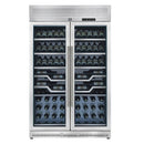 FORNO Abruzzo 48-Inch Dual Zone Wine Cooler with Clear Acrylic Holders & Stainless Trim Shelves (FWCDR6611-48S)