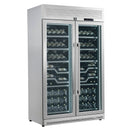 FORNO Abruzzo 48-Inch Dual Zone Wine Cooler with Clear Acrylic Holders & Stainless Trim Shelves (FWCDR6611-48S)
