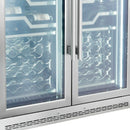 FORNO Abruzzo 48-Inch Dual Zone Wine Cooler with Clear Acrylic Holders & Stainless Trim Shelves (FWCDR6611-48S)