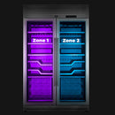 FORNO Abruzzo 48-Inch Dual Zone Wine Cooler with Clear Acrylic Holders & Stainless Trim Shelves (FWCDR6611-48S)