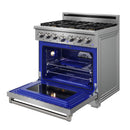 Thor Kitchen 36-Inch Professional Natural Gas Range in Stainless Steel (XRG36E)