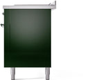 ILVE Nostalgie II 60-Inch Dual Fuel Freestanding Range with Removable Griddle in Emerald Green with Chrome Trim (UP60FSNMPEGC)