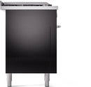 ILVE 60-Inch Professional Plus II Freestanding Dual Fuel Range with 7 Gas Burner and Removable Griddle in Glossy Black (UP60FSWMPBK)