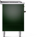 ILVE Nostalgie II 60-Inch Dual Fuel Freestanding Range with Removable Griddle in Emerald Green with Bronze Trim (UP60FSNMPEGB)