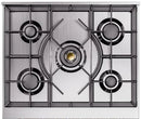 ILVE Nostalgie II 30-Inch Dual Fuel Freestanding Range with Antique White with Brass Trim (UP30NMPAWG)