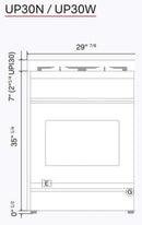 ILVE Nostalgie II 30-Inch Dual Fuel Freestanding Range with Antique White with Brass Trim (UP30NMPAWG)